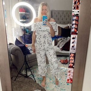 Black and white jumpsuit